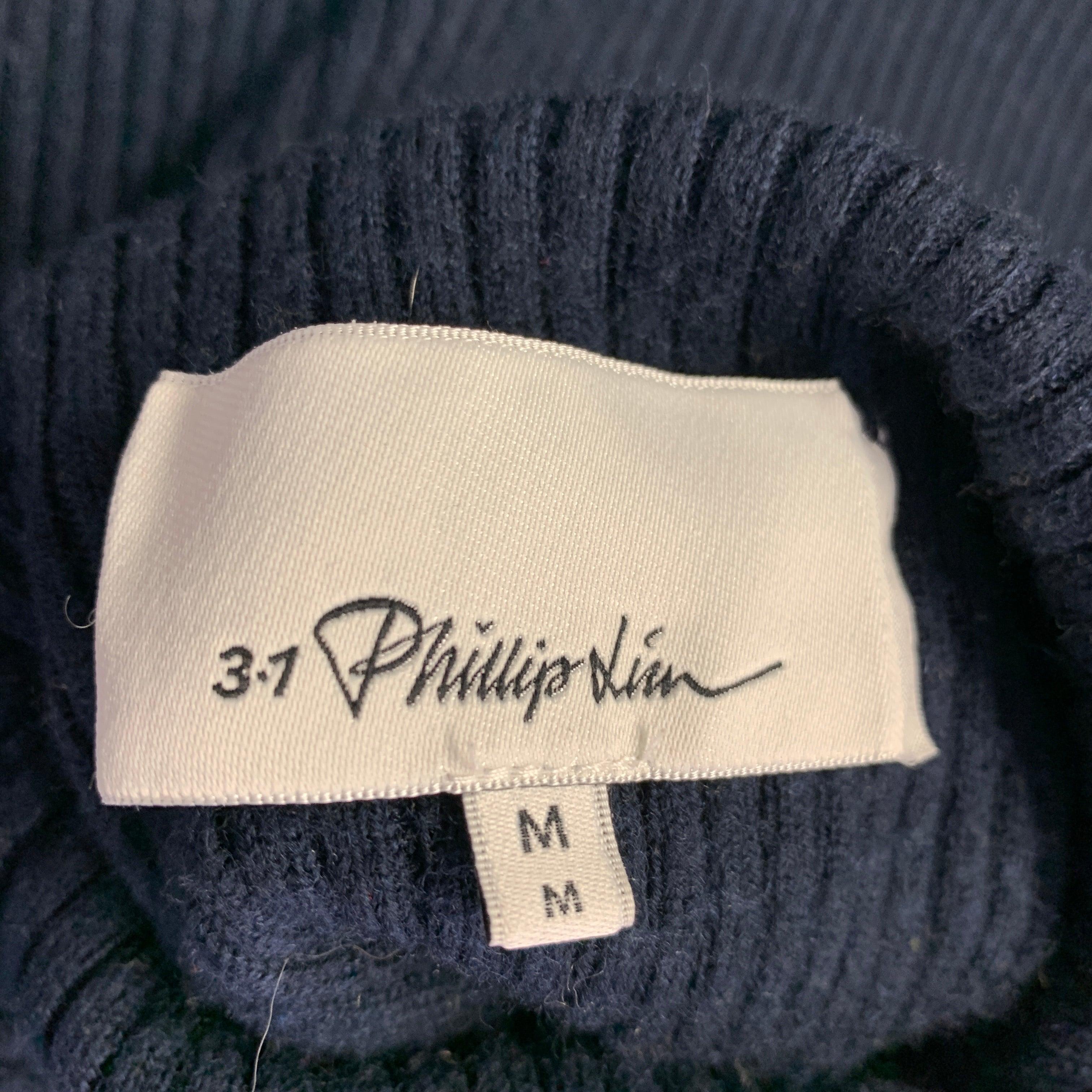 3.1 PHILLIP LIM Jersey acanalado de mezcla de lana azul marino talla M en Excelente estado para la venta en San Francisco, CA