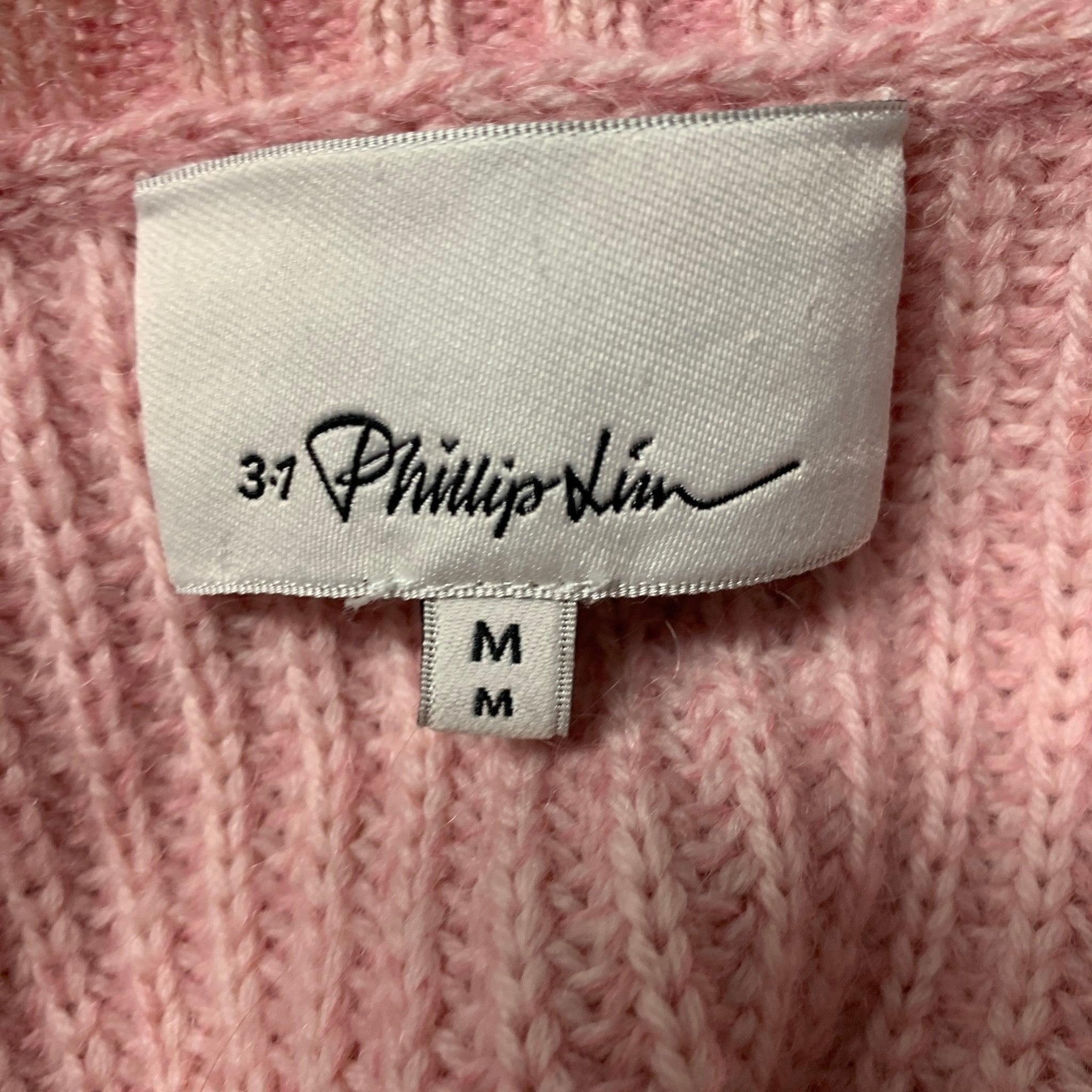 Women's 3.1 PHILLIP LIM Size M Pink Wool  Polyester Crew-Neck Sweater For Sale