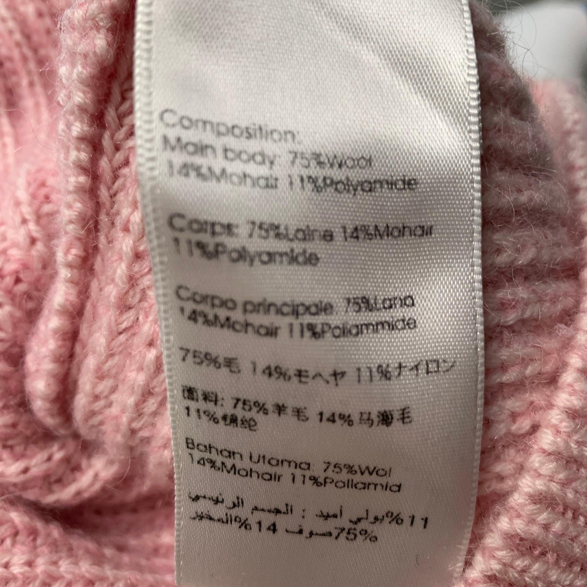 3.1 PHILLIP LIM Size M Pink Wool  Polyester Crew-Neck Sweater For Sale 1