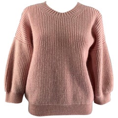 3.1 PHILLIP LIM Talla M Lana rosa  Jersey de poliéster con cuello redondo
