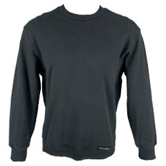 3.1 PHILLIP LIM Sweatshirt mit Rundhalsausschnitt aus schwarzer Baumwolle, Größe S