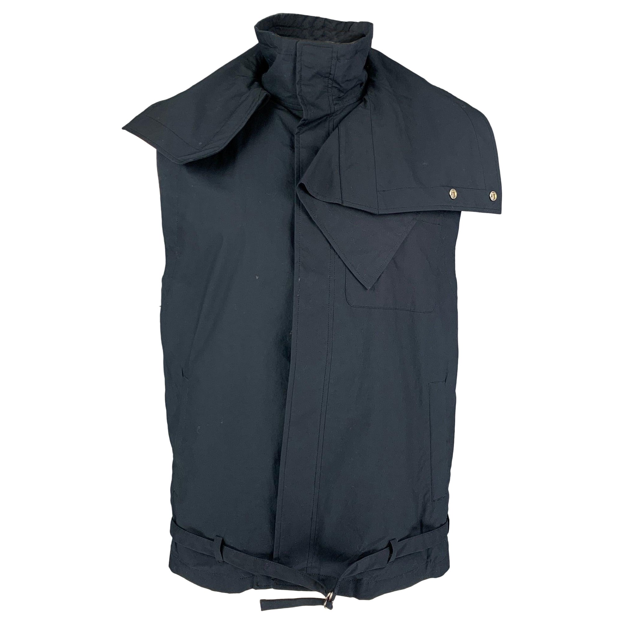 3.1 PHILLIP LIM Größe S Marineblaue Weste aus Baumwolle mit hohem Kragen