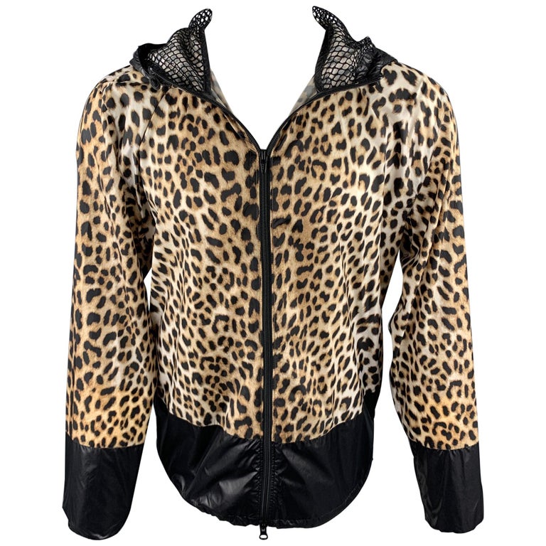 3.1 PHILLIP LIM Size S Tan Leopard Print Polyester Windbreaker Jacket ...