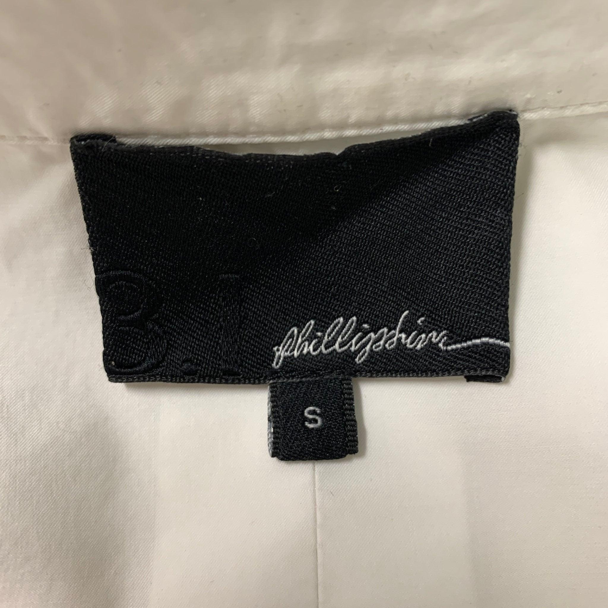 Men's 3.1 PHILLIP LIM Size S White Solid Cotton Button Up Long Sleeve Shirt