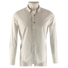 3.1 PHILLIP LIM Size S White Solid Cotton Button Up Long Sleeve Shirt