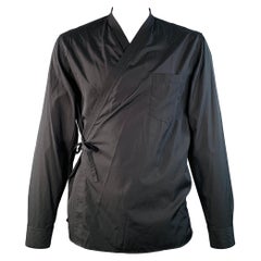 3.1 Phillip Lim Taille XL Chemise à manches longues en coton kimono noir