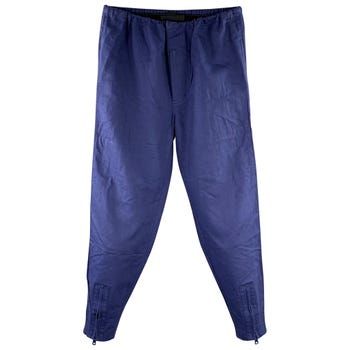 3.1 PHILLIP LIM Size XS Blue Cotton Linen High Waisted Drawstring Casual Pants