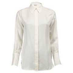 3.1 Phillip Lim Women's Cream Silk Button Up Shirt