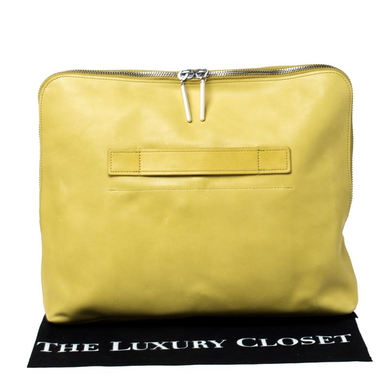 3.1 Phillip Lim Yellow Leather 31 Minute Portfolio Clutch Bag 8