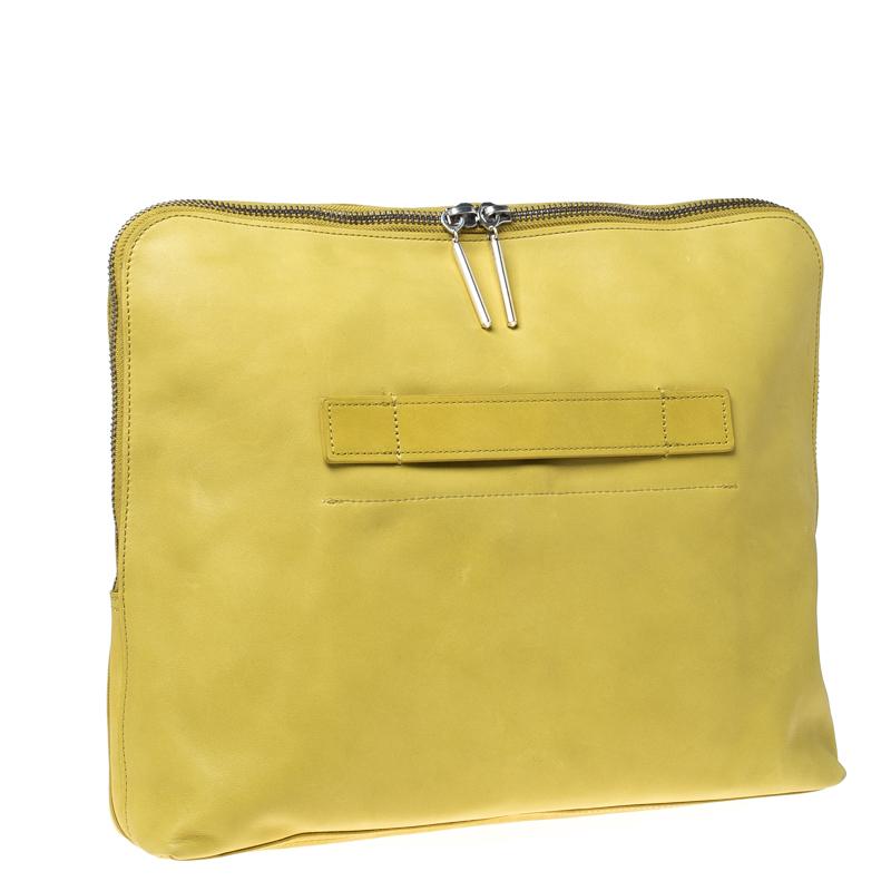 Women's 3.1 Phillip Lim Yellow Leather 31 Minute Portfolio Clutch Bag