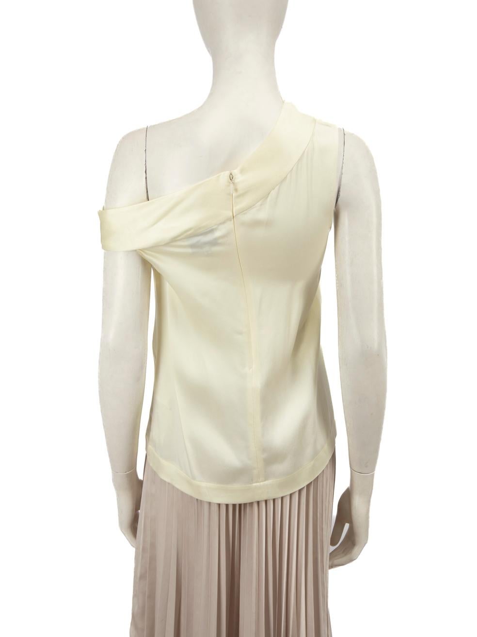 Beige 3.1 Phillip Lim Yellow Off Shoulder Sleeveless Top Size XXS For Sale