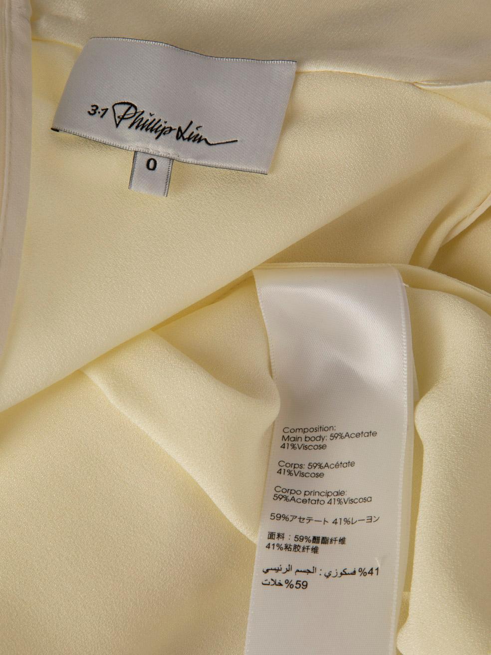 Women's 3.1 Phillip Lim Yellow Off Shoulder Sleeveless Top Size XXS For Sale