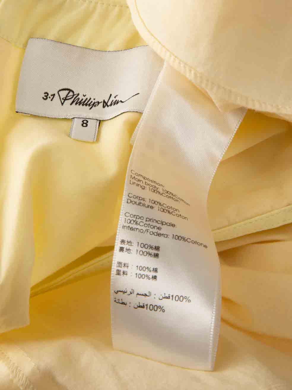 Women's 3.1 Phillip Lim Yellow Sleeveless Belted Dress Size L