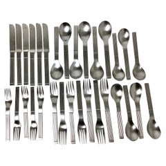 Vintage 31 Piece Modern THEBE by Dansk Stainless Steel Flatware Set
