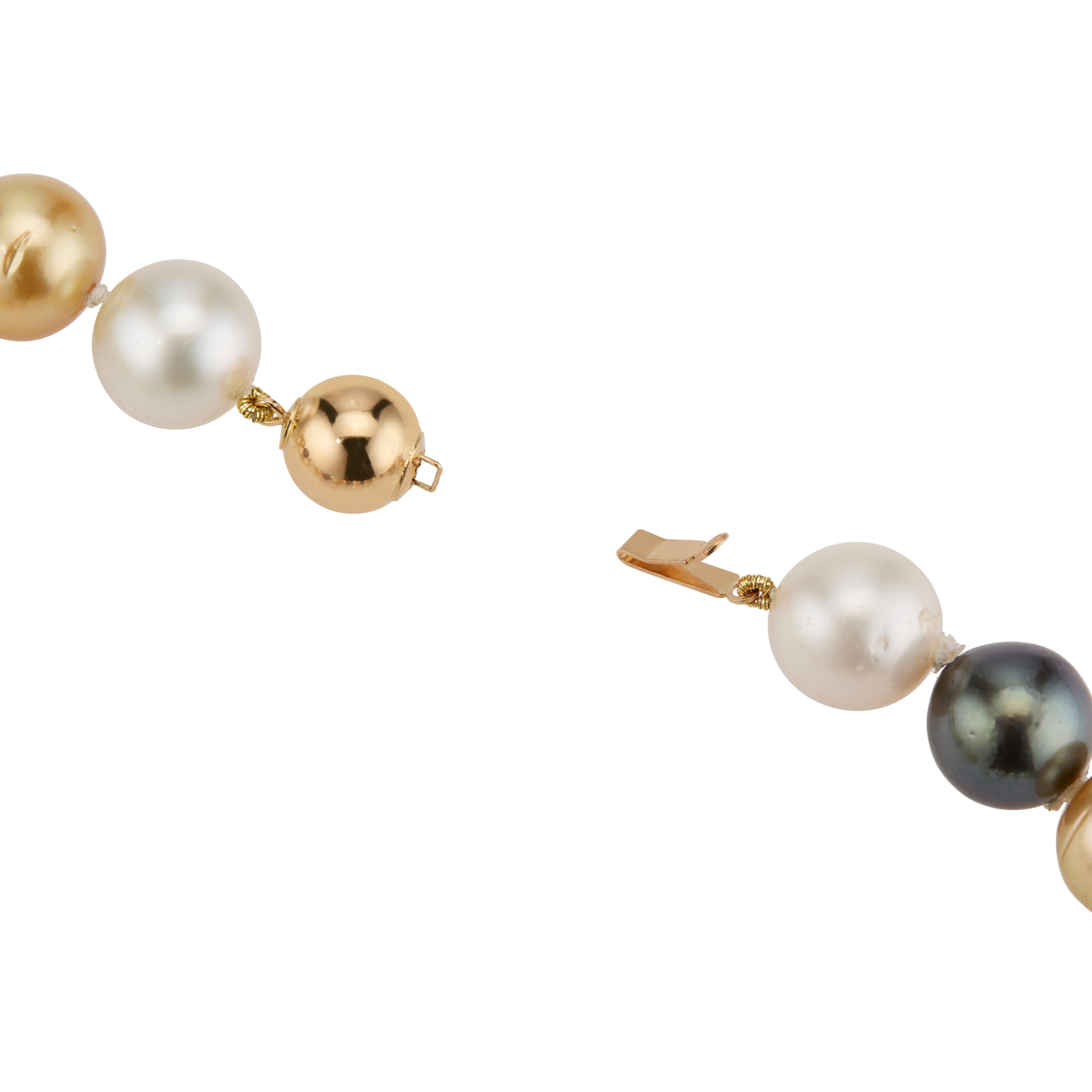 Women's 31 South Sea Multicolor Cultured Pearl Necklace 