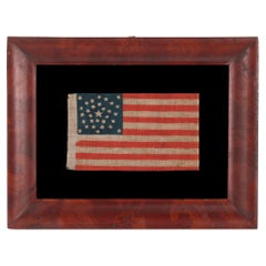 31 Star Antique Flag, Pentagon Medallion Configuration, CA Statehood,  1850-1858