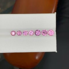 3.10 Carat Natural Loose 7 Piece Hot Pink Spinel Lot Diamond Cut From Burma