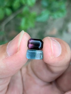 Pietra preziosa naturale di tormalina bicolore da 3,10 carati, sfusa, per la creazione di gioielli