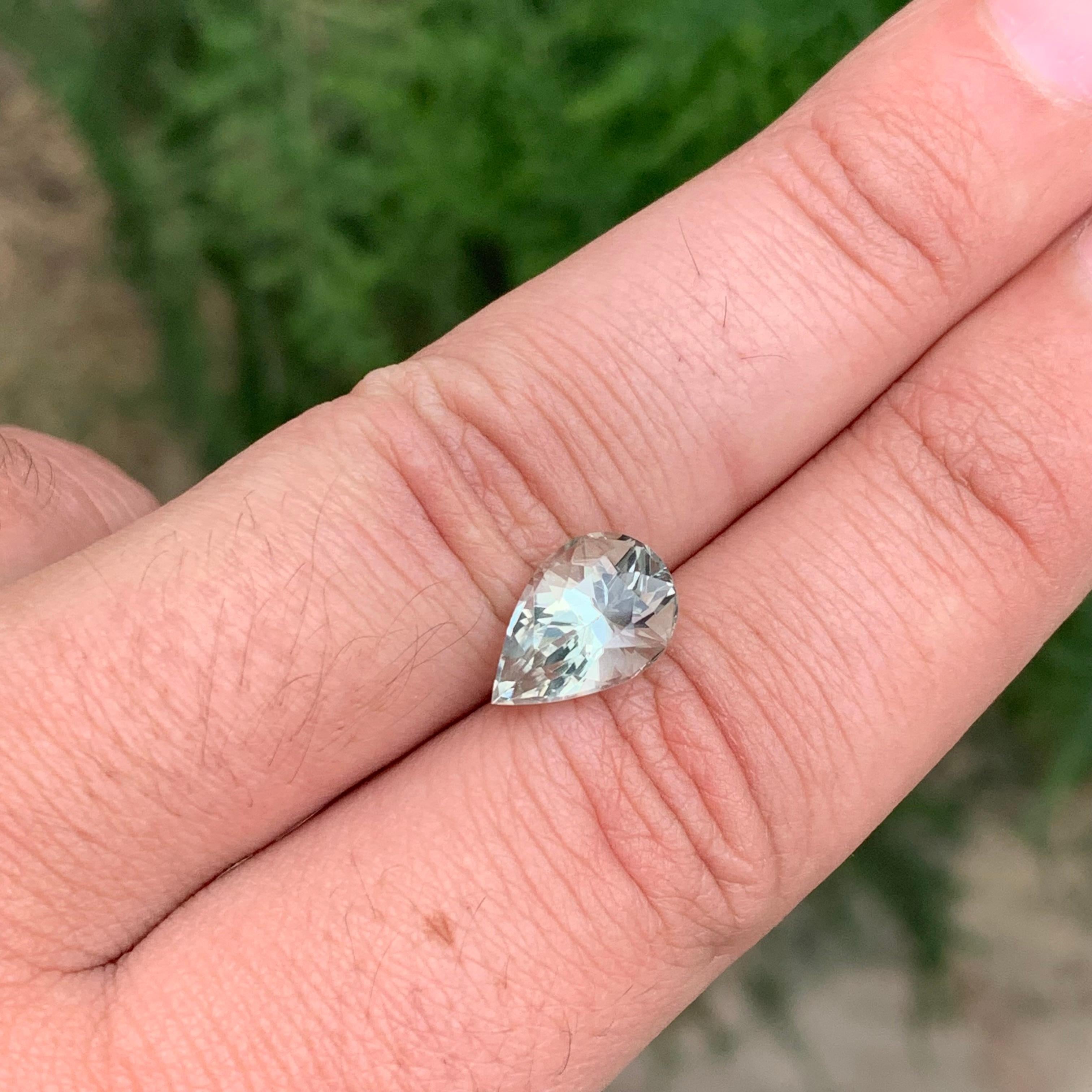 3.10 Carat Natural Loose Green Amethyst Pear Shape Gemstone (Améthyste verte en forme de poire) en vente 7