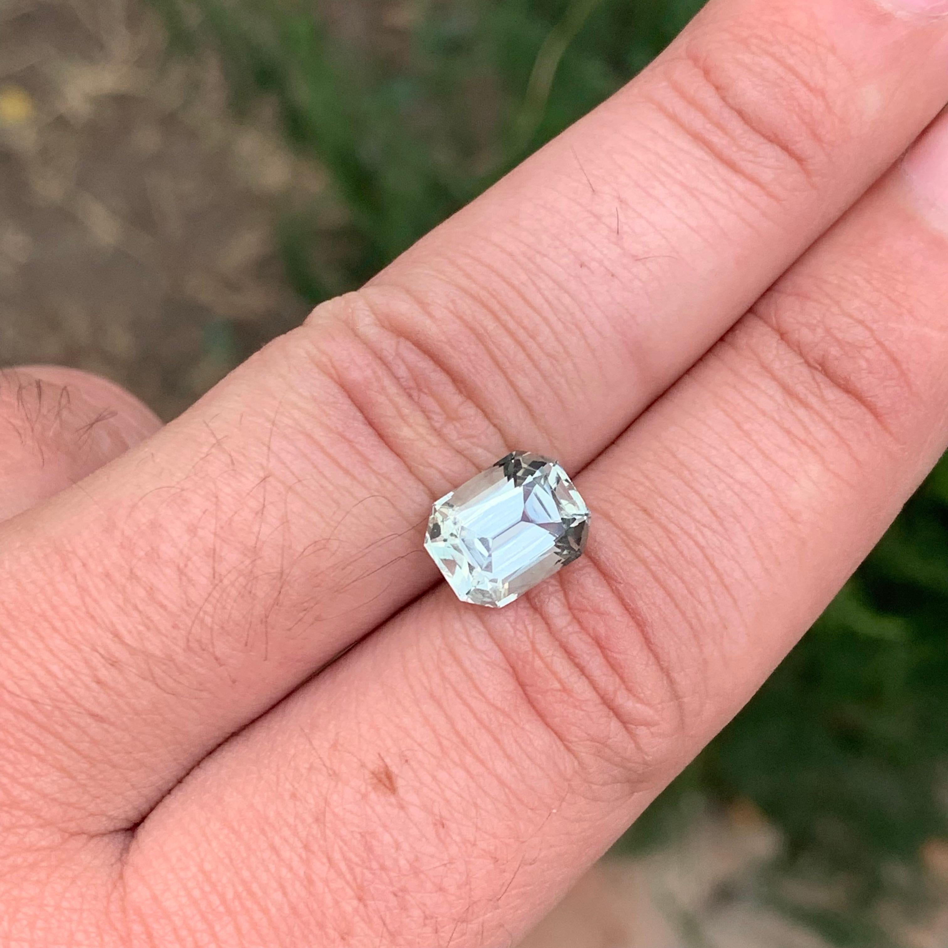 3.10 Carat Natural Loose Green Amethyst / Prasiolite Cushion Shape Gemstone (Améthyste verte / Prasiolite en forme de coussin) en vente 5