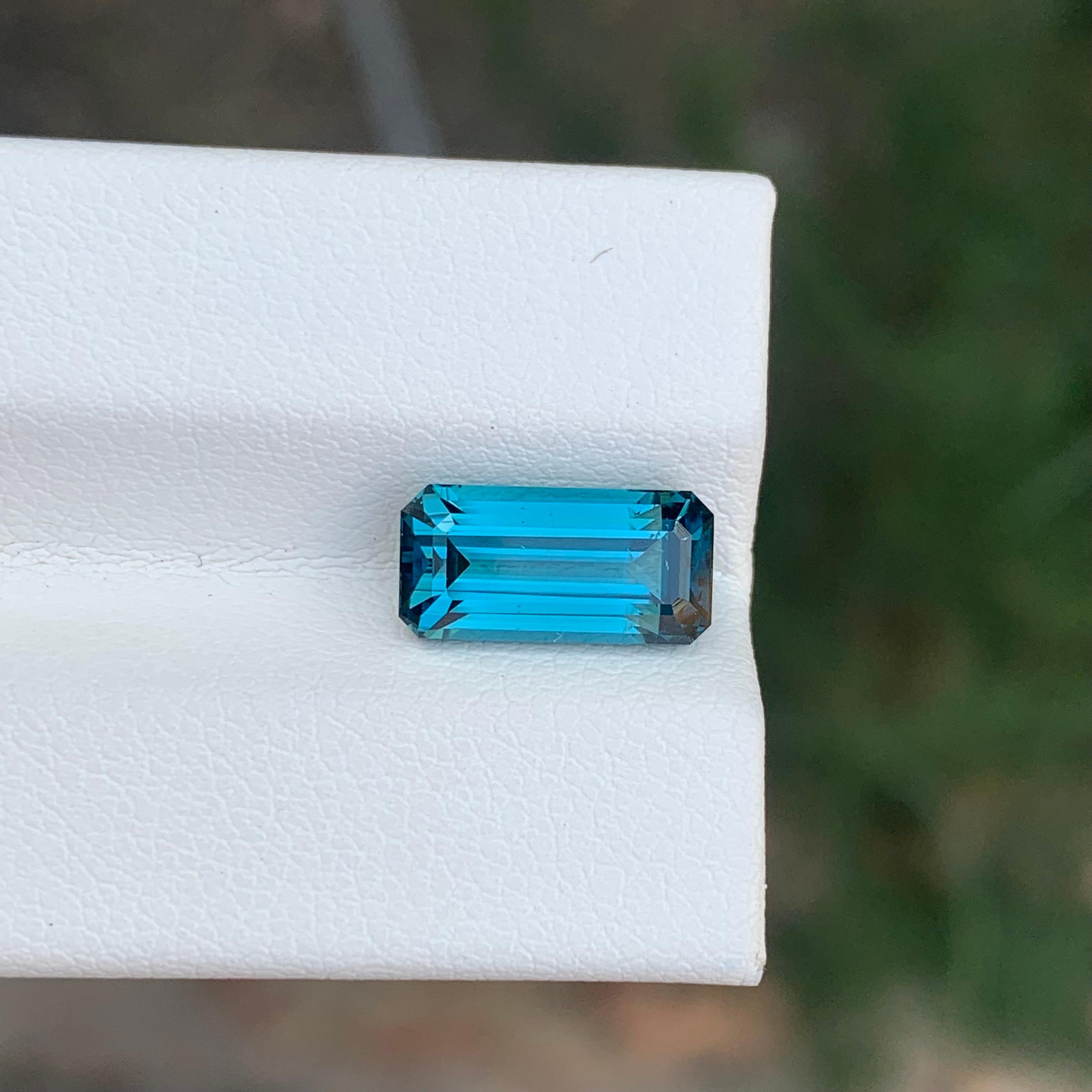 3.10 Karat Natürlicher loser Indicolith Turmalin Smaragd Form Edelstein im Angebot 5