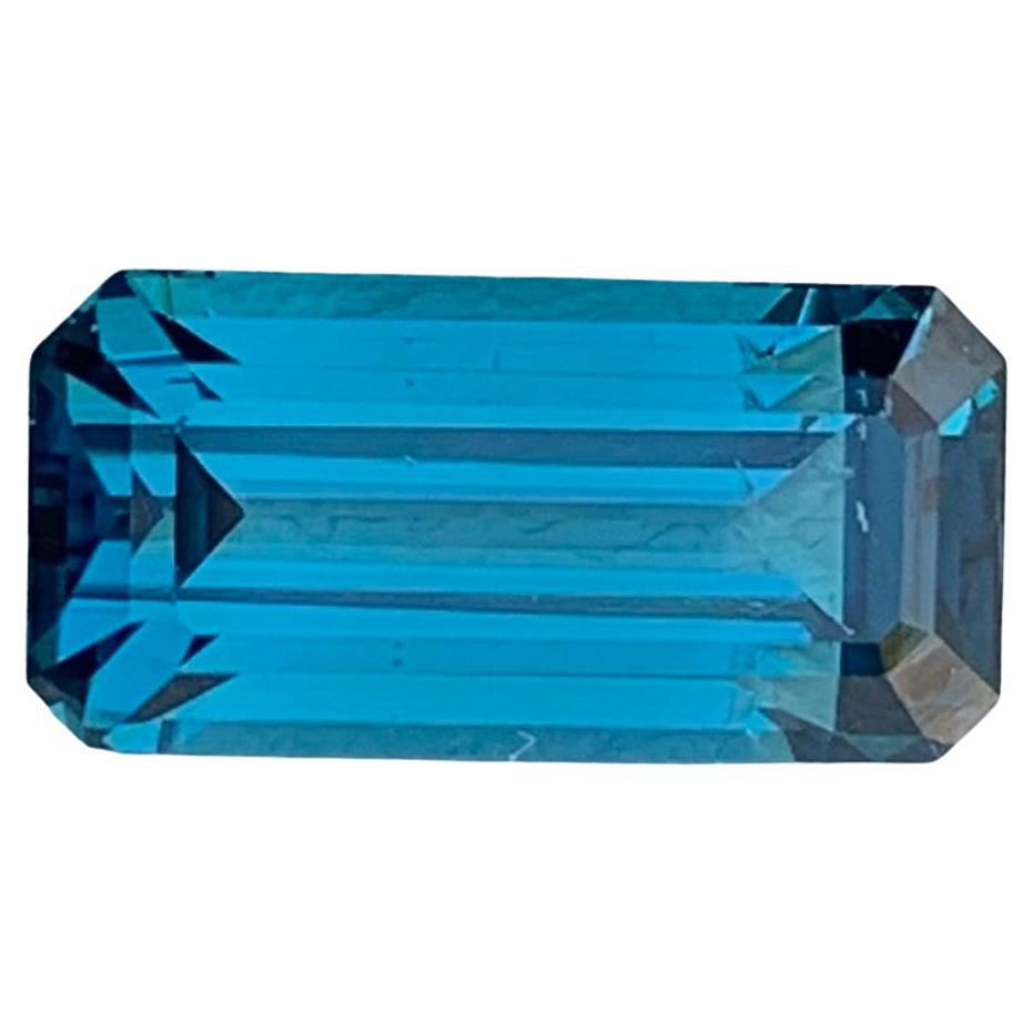 3.10 Carat Natural Loose Indicolite Tourmaline Emerald Shape Gemstone