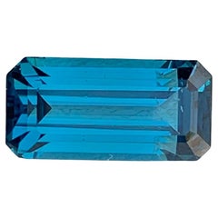 3.10 Carat Natural Loose Indicolite Tourmaline Emerald Shape Gemstone
