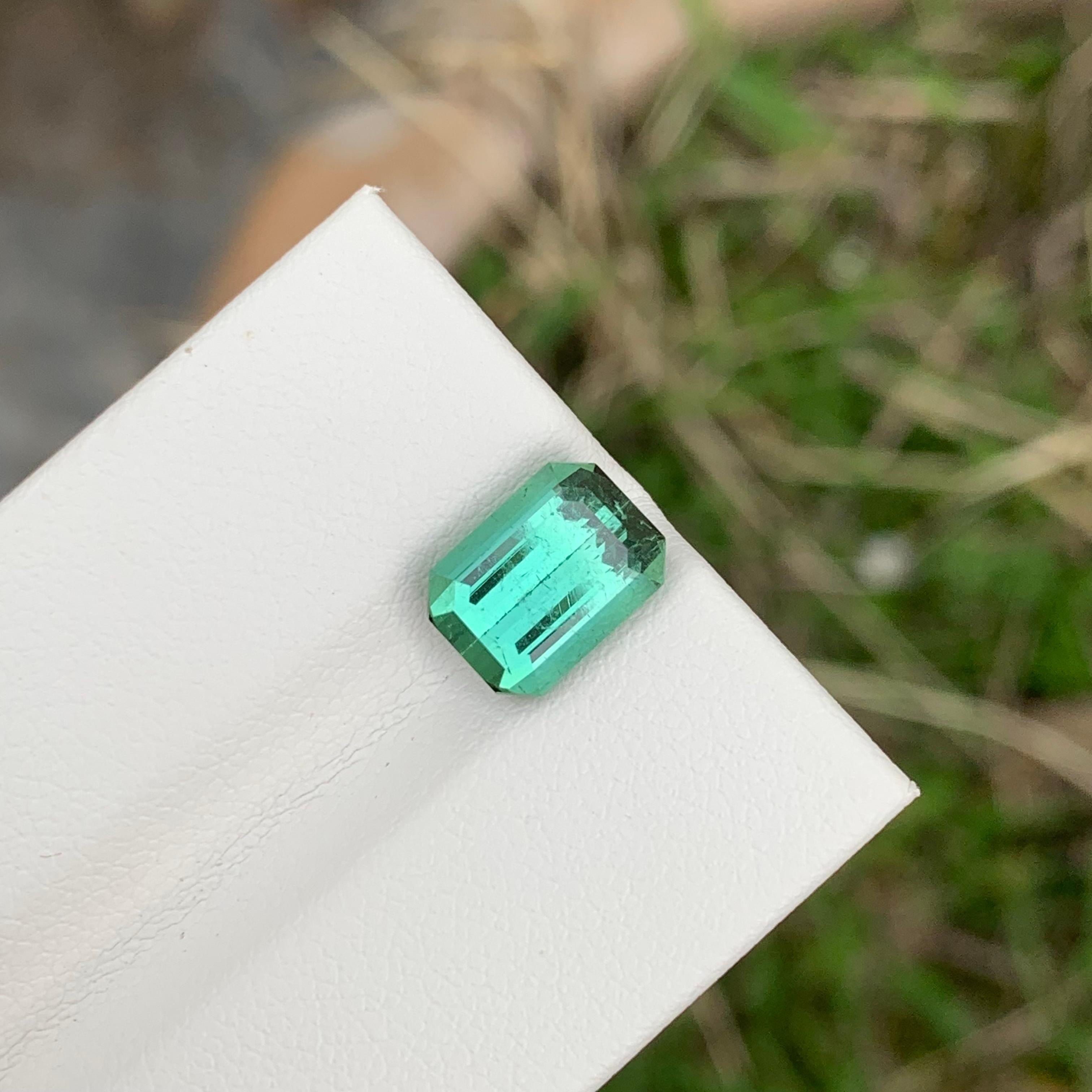 Loose Mint Green Tourmaline

Weight: 3.10 Carats
Dimension: 9.3 x 6.8 x 5.2 Mm
Colour: Mint Green 
Origin: Afghanistan
Certificate: On Demand
Treatment: Non

Tourmaline is a captivating gemstone known for its remarkable variety of colors, making it