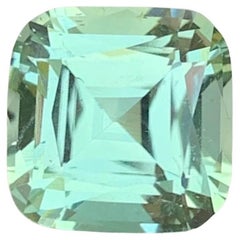 3.10 Carat Natural Loose Pale Green Tourmaline Square Shape Gem