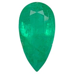 3,10 carati di pietra naturale sfusa di smeraldo verde taglio a pera Gemma afgana