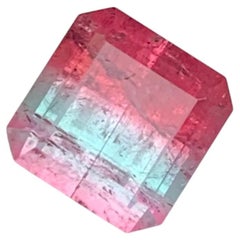 3.10 Carat Natural Loose Tri Colour Tourmaline Octagon Cut Gemstone