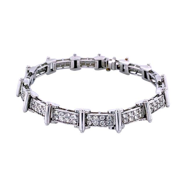 23.09 Carat Emerald Cut Diamond Platinum Tennis Bracelet at 1stDibs