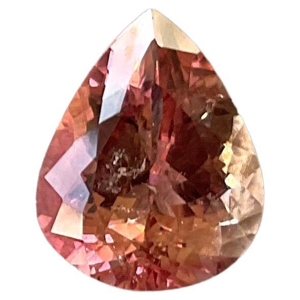 3.10 carat pinkish pink Tourmaline pear Faceted cutstone for pendant Natural gem For Sale