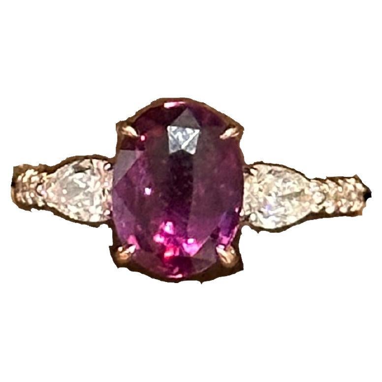 3.10 Carat Ruby (No-Heat) Diamond Cocktail Ring