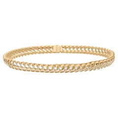 3.10 Carat SI/H Diamond Infinity Design Choker Necklace 18 Karat Yellow Gold