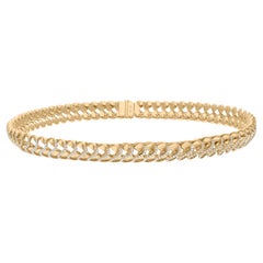 Collar gargantilla de oro amarillo de 18 quilates con diseño infinito de diamantes SI/H de 3,10 quilates