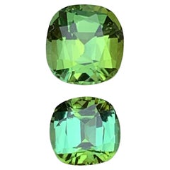 3.10 Carat Vibrant Green Natural Tourmaline Cushion Cut Loose Gemstones Parcel