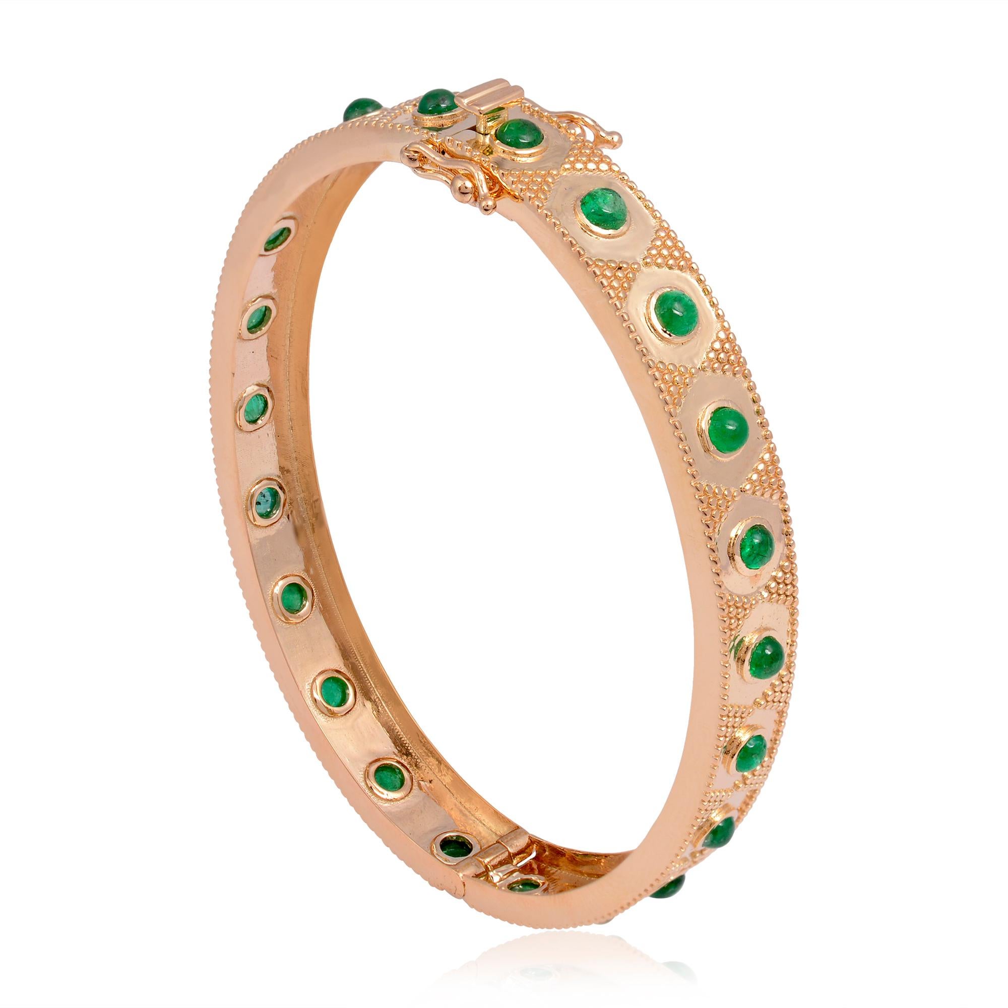 Item Code :- CN-25635
Gross Wt. :- 16.40 gm
18k Solid Rose Gold Wt. :- 15.78 gm
Zambian Emerald Wt. :- 3.10 Ct. 

✦ Sizing
.....................
We can adjust most items to fit your sizing preferences. Most items can be made to any size and length.