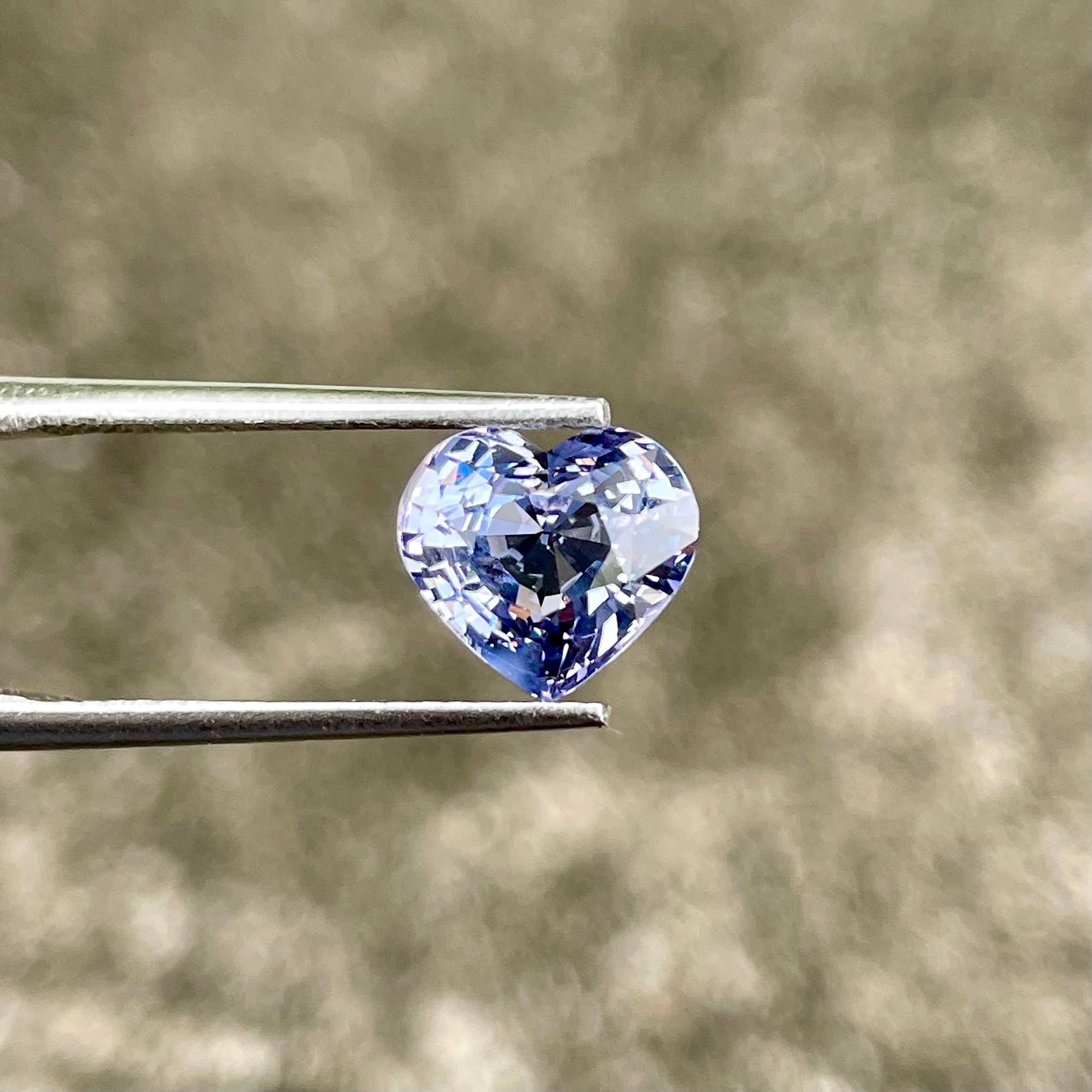 Weight 3.10 carats 
Dimensions 8.17x8.92x6.02 mm
Treatment none 
Origin Tanzania 
Clarity VVS 
Shape heart 
Cut Faceted 



The 3.10 carat Lavender Spinel is a captivating gemstone that showcases a delicate lavender hue, adding a touch of elegance