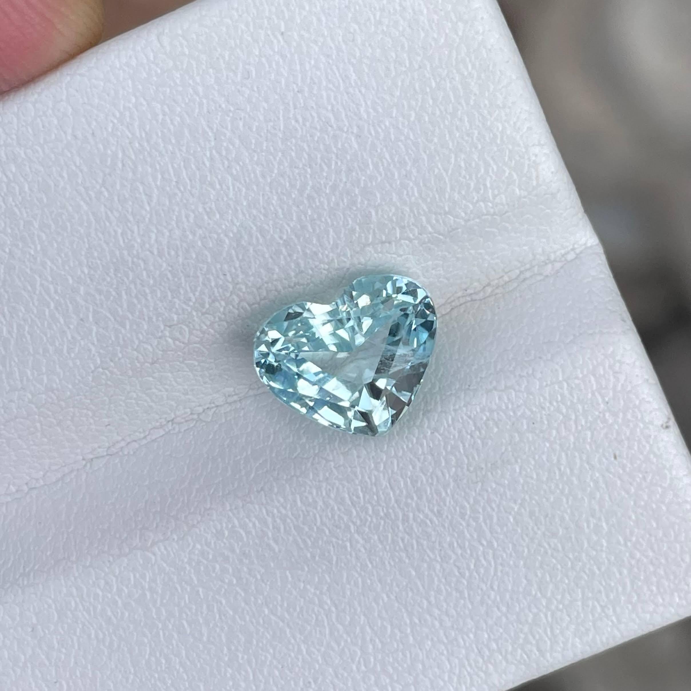 Weight 3.10 carats 
Dimensions 8.45x10.27x6.40 mm
Treatment none 
Origin Pakistan 
Clarity VVS 
Shape heart 
Cut heart 




The 3.10-carat Blue Aquamarine Stone is a mesmerizing and naturally radiant gem sourced from the rich gemstone mines of