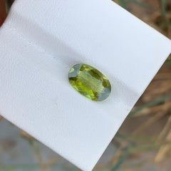 3.10 Carats Natural Loose Fire Sphene Titanite Ring Gem Oval Shape From Pakistan