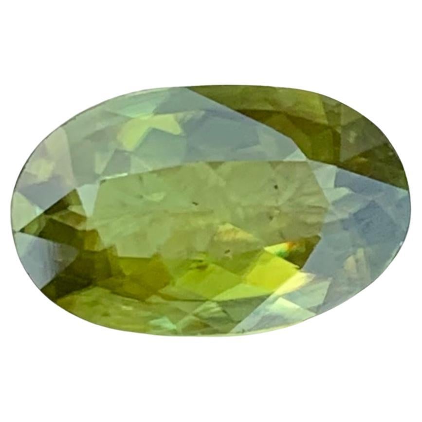 3.10 Carats Natural Loose Fire Sphene Titanite Ring Gem Oval Shape From Pakistan For Sale