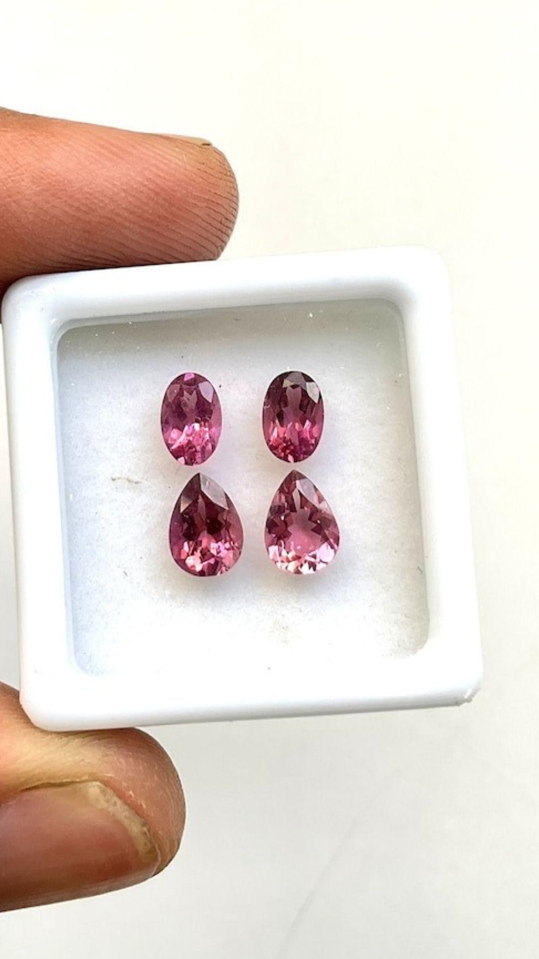 Pear Cut 3.10 Carats Pink Tourmaline, Vivid Pink Tourmaline Jewelry Cut Stones Gems