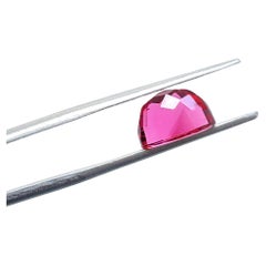 3.10 Carats rubellite fancy half round cut stone natural gemstone top quality