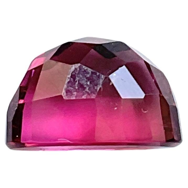 3.10 Carats rubellite fancy half round cut stone natural gemstone top quality   For Sale