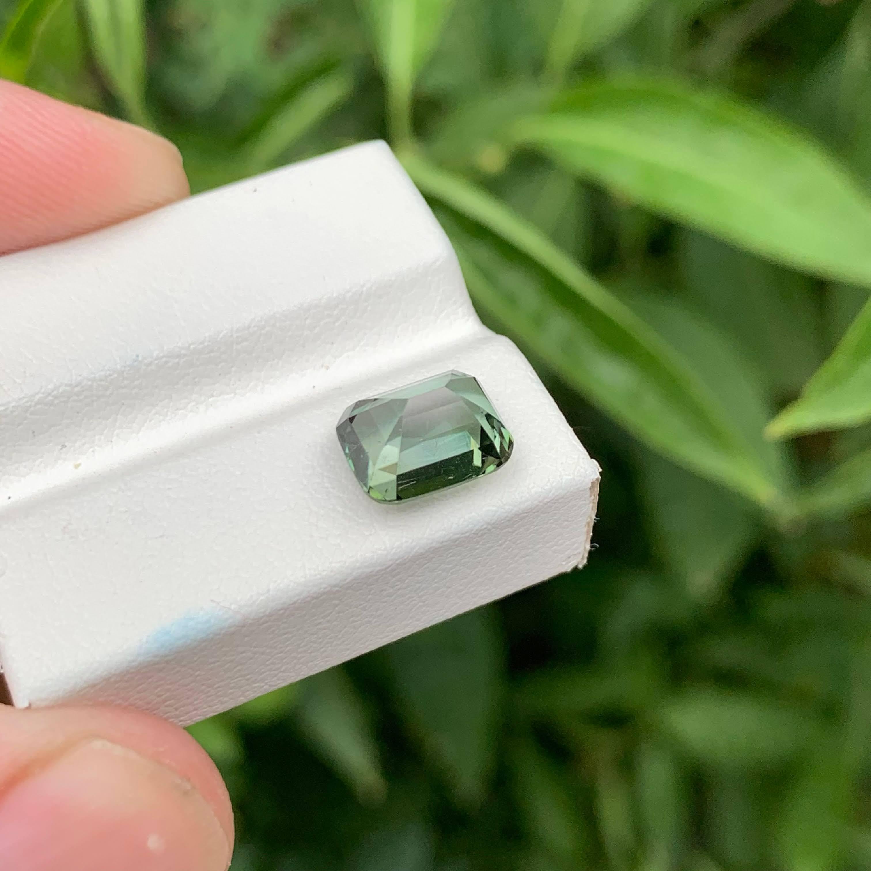 3.10 carats Unique Color Tourmaline Cushion Cut Natural Afghani Gemstone In New Condition For Sale In Bangkok, TH
