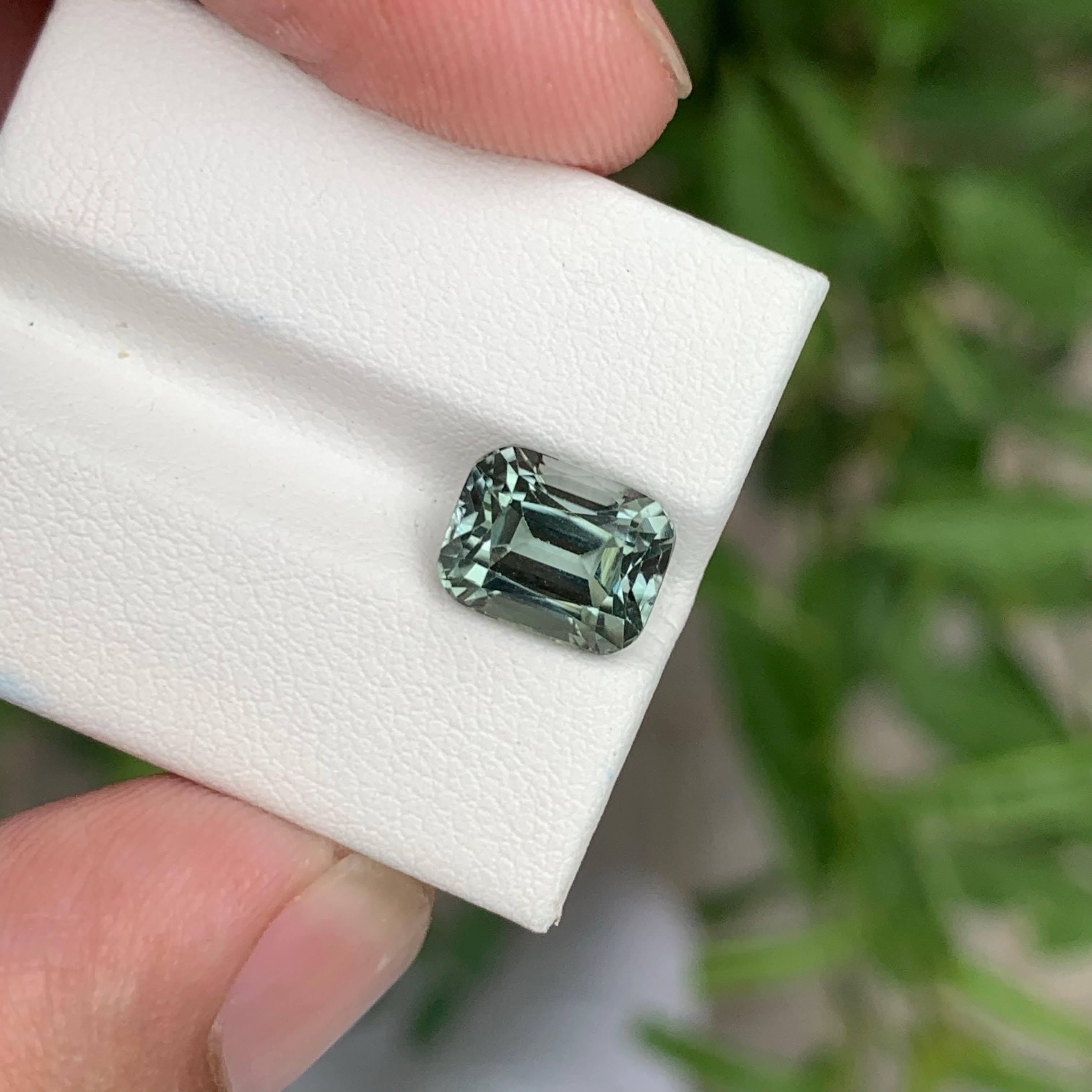 3.10 carats Unique Color Tourmaline Cushion Cut Natural Afghani Gemstone For Sale 1