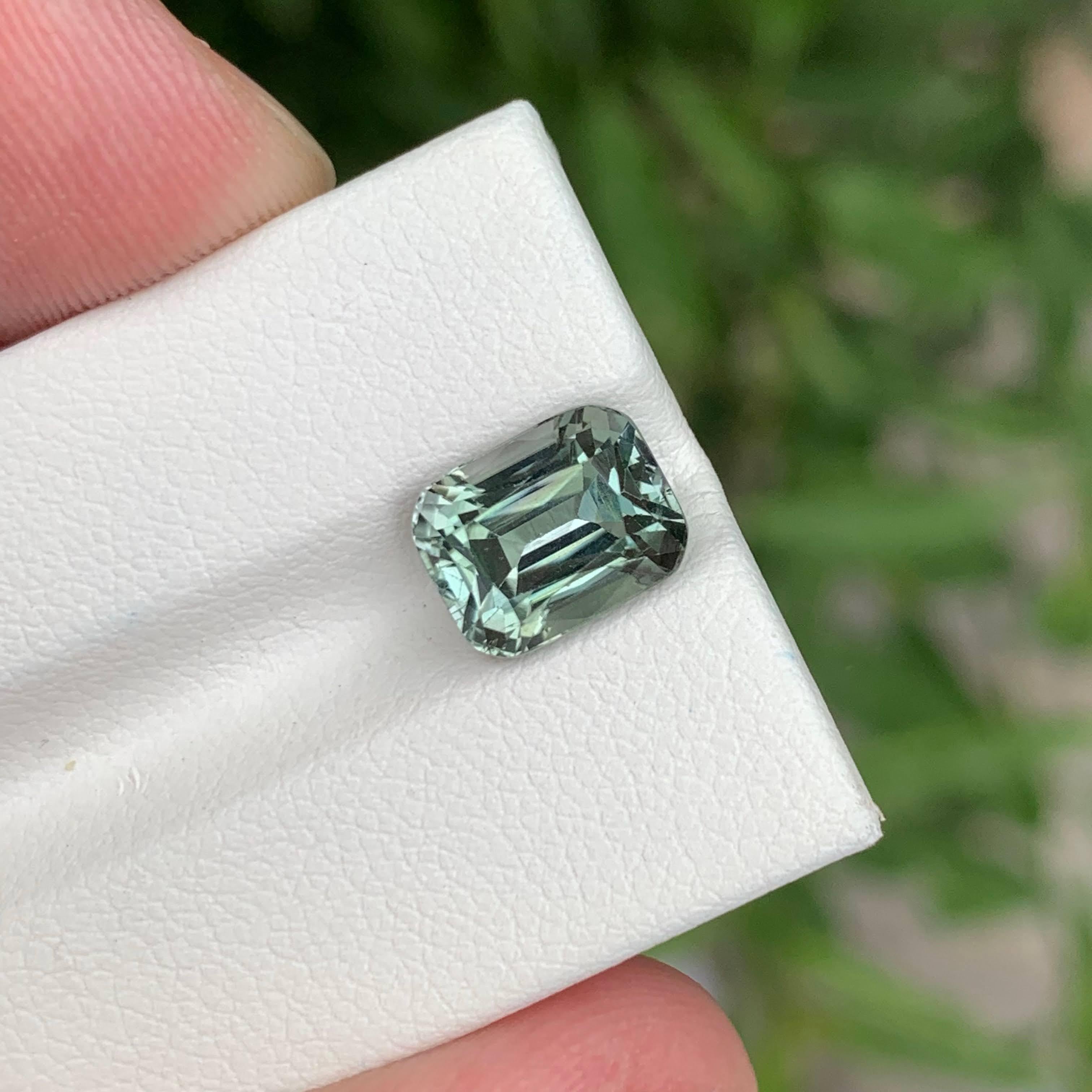 3.10 carats Unique Color Tourmaline Cushion Cut Natural Afghani Gemstone For Sale 4