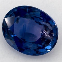 3.10 qt Zafiro Azul Oval Gema Suelta