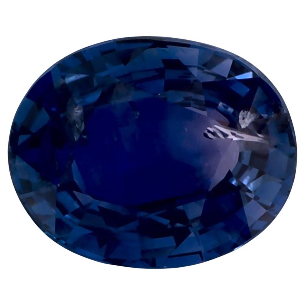 3.10 Ct Blue Sapphire Oval Loose Gemstone